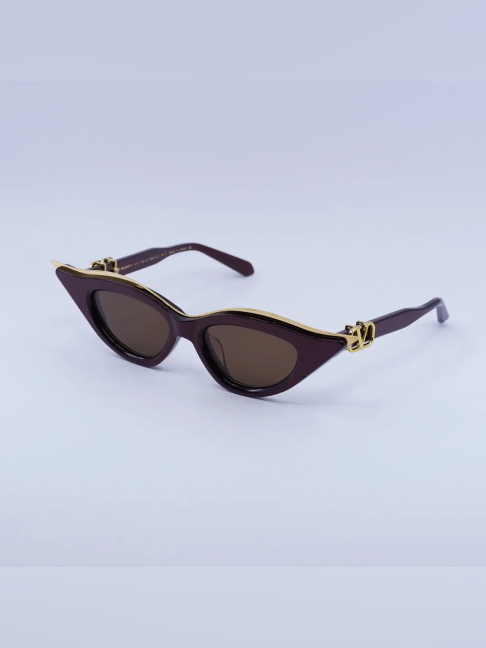 New Valentino V-GOLDCUT-II VLS-114B Bordeaux / Yellow Gold / Dark Brown AR NWT - Picture 4 of 4